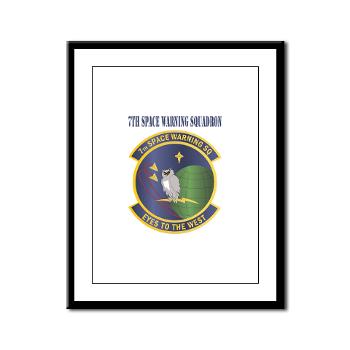 7SWS - M01 - 02 - 7th Space Warning Squadron With Text - Framed Panel Print